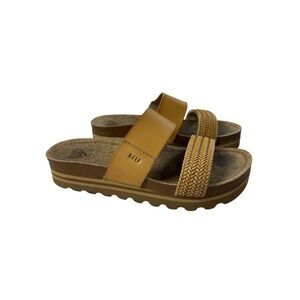 Reef Cushion Vista Hi Slide Sandals Womens 8.5‎ Natural Braid Slip On